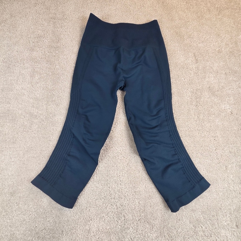 Lululemon Cropped Leggings Teal Blue High Rise Seamless Capri Small